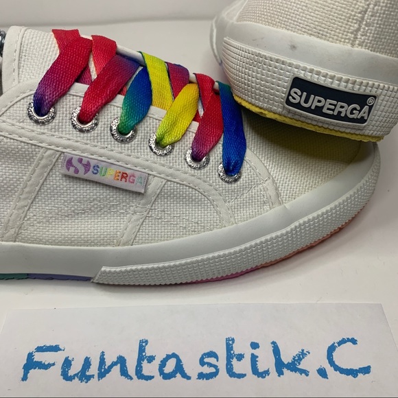 Superga Rainbow Laces & Soles Multicolored Unisex Sneakers S00DPQ0; W: 8.5, M: 7 - Picture 10 of 13